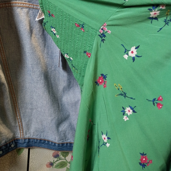 Old Navy green floral dress - Picture 4 of 5